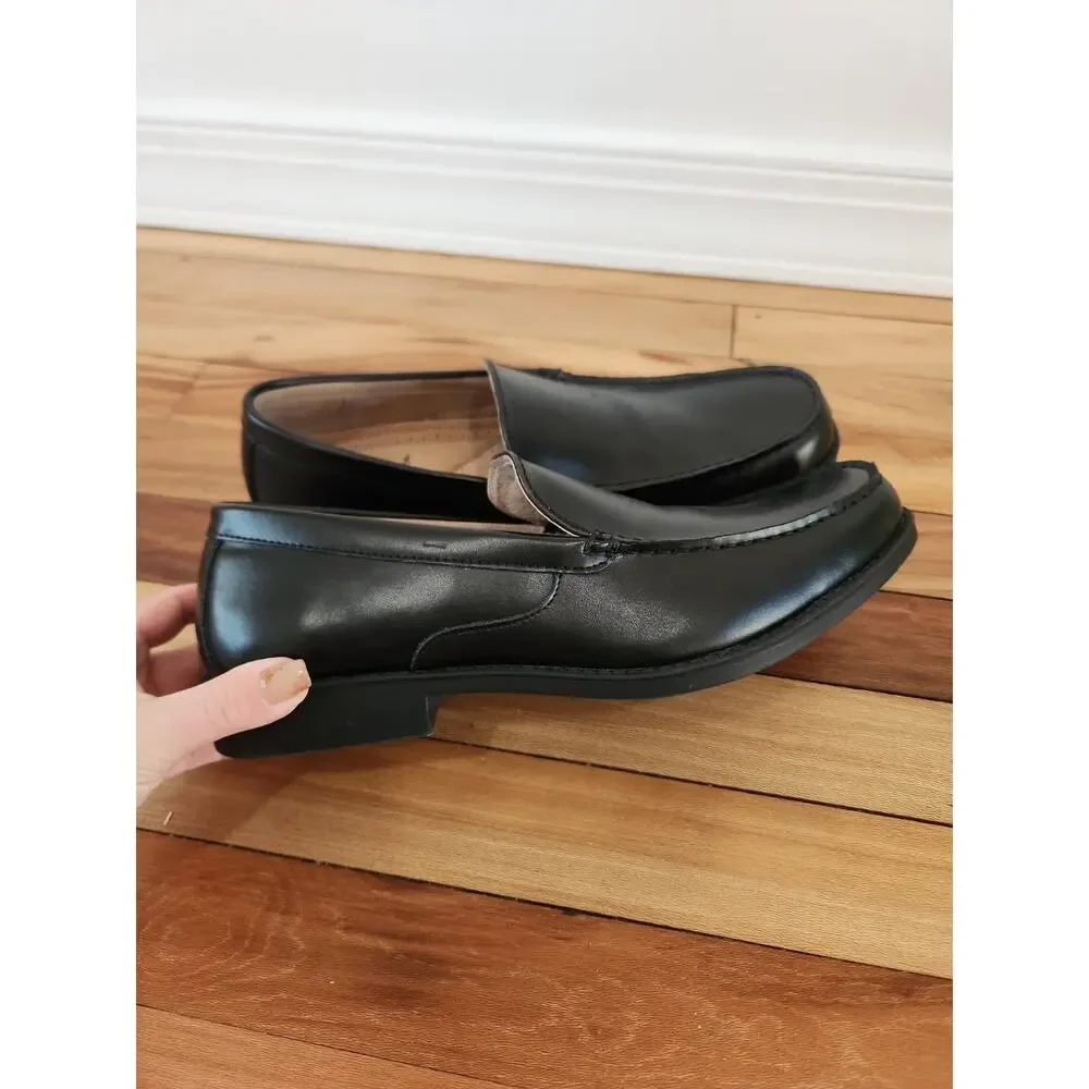 Croft & Barrow Core Technology Black Leather Slip On Shoes Men’s 10 Comfort